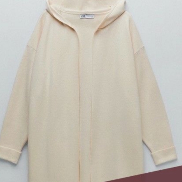 Zara Hooded Knitted Sweater Coat - Picture 7 of 7